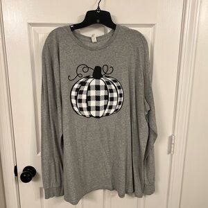 Fall Heather Gray Long Sleeve Top